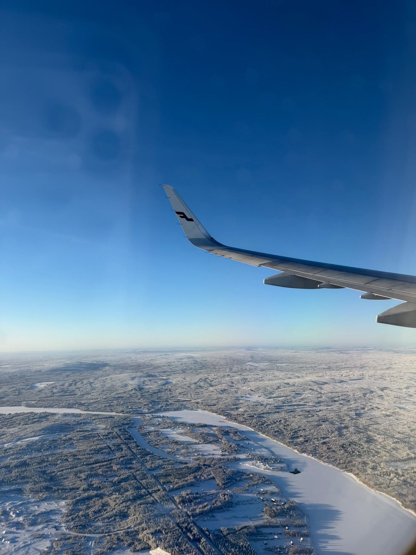 View from the aircraft window during an HVL air freight transport